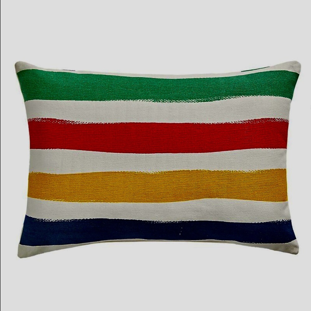 BNWT HBC Stripes Multicolor Lumbar Throw Pillow